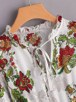 OEM Ladies White Floral Dresses