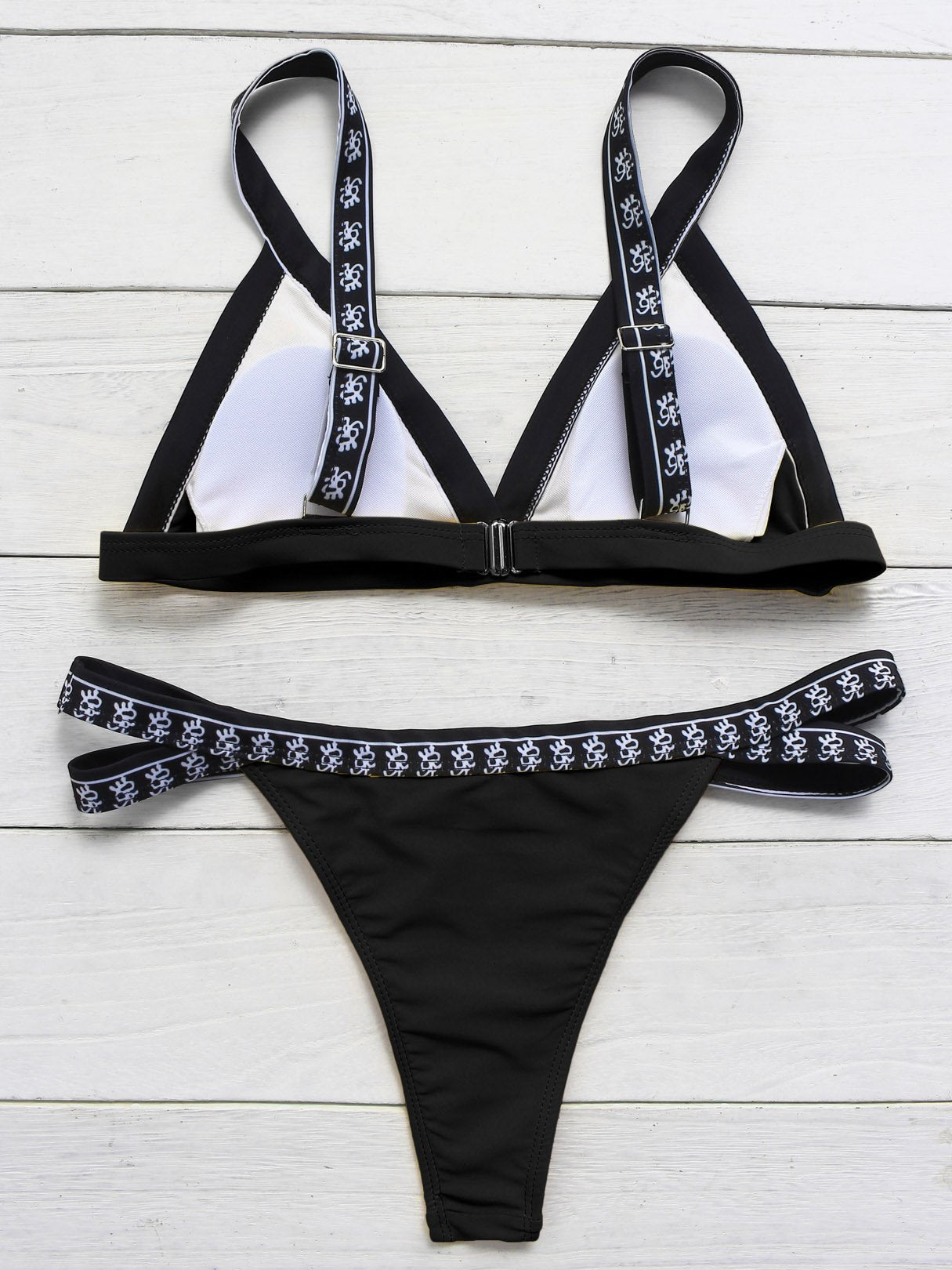 NEW FEELING Womens Black Bikinis