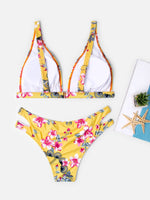 Custom Womens Floral Print One-Pieces Swimwears
