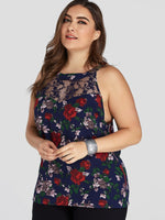Custom Womens Floral Print Plus Size Tops