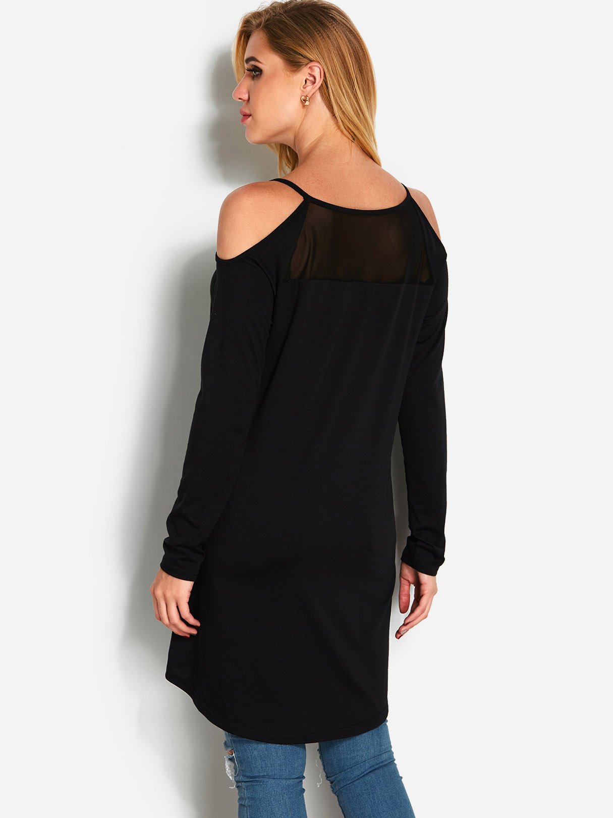 NEW FEELING Womens Black T-Shirts