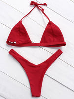 NEW FEELING Womens Red Bikinis