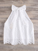 OEM Ladies White Crop Top