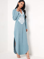 ODM Ladies Long Sleeve Maxi Dress