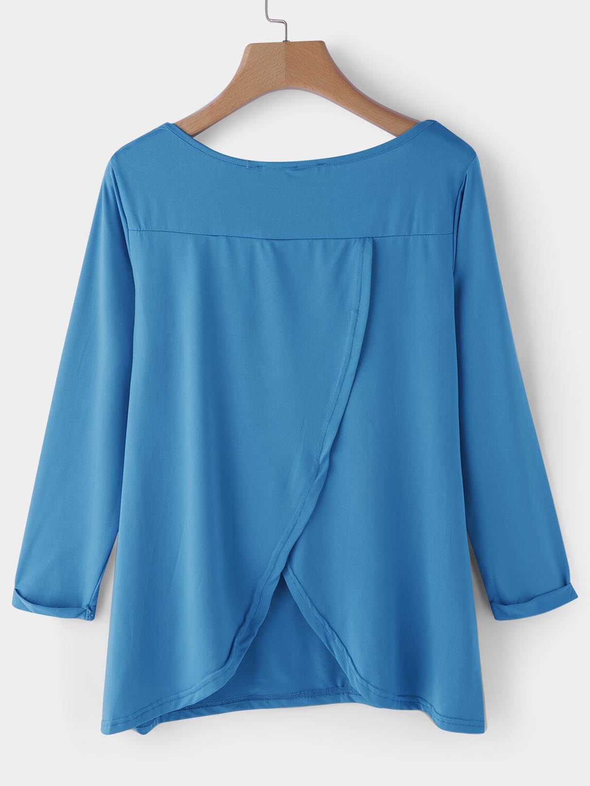 NEW FEELING Womens Blue T-Shirts