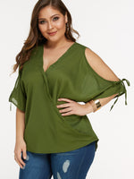 OEM ODM Womens Army Green Plus Size Tops