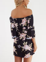 NEW FEELING Womens Black Floral Dresses