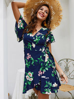 NEW FEELING Womens Navy Floral Dresses
