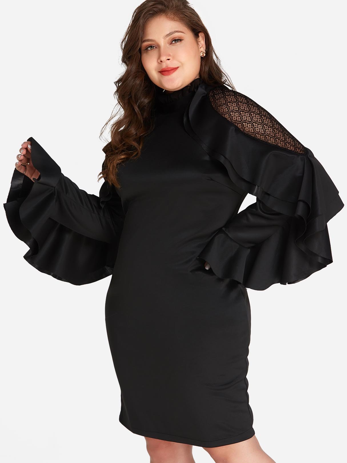 OEM Ladies Black Plus Size Dresses
