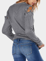 NEW FEELING Womens Gray T-Shirts