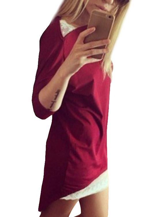 NEW FEELING Womens Burgundy Mini Dresses