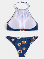NEW FEELING Womens Dark Blue Bikinis