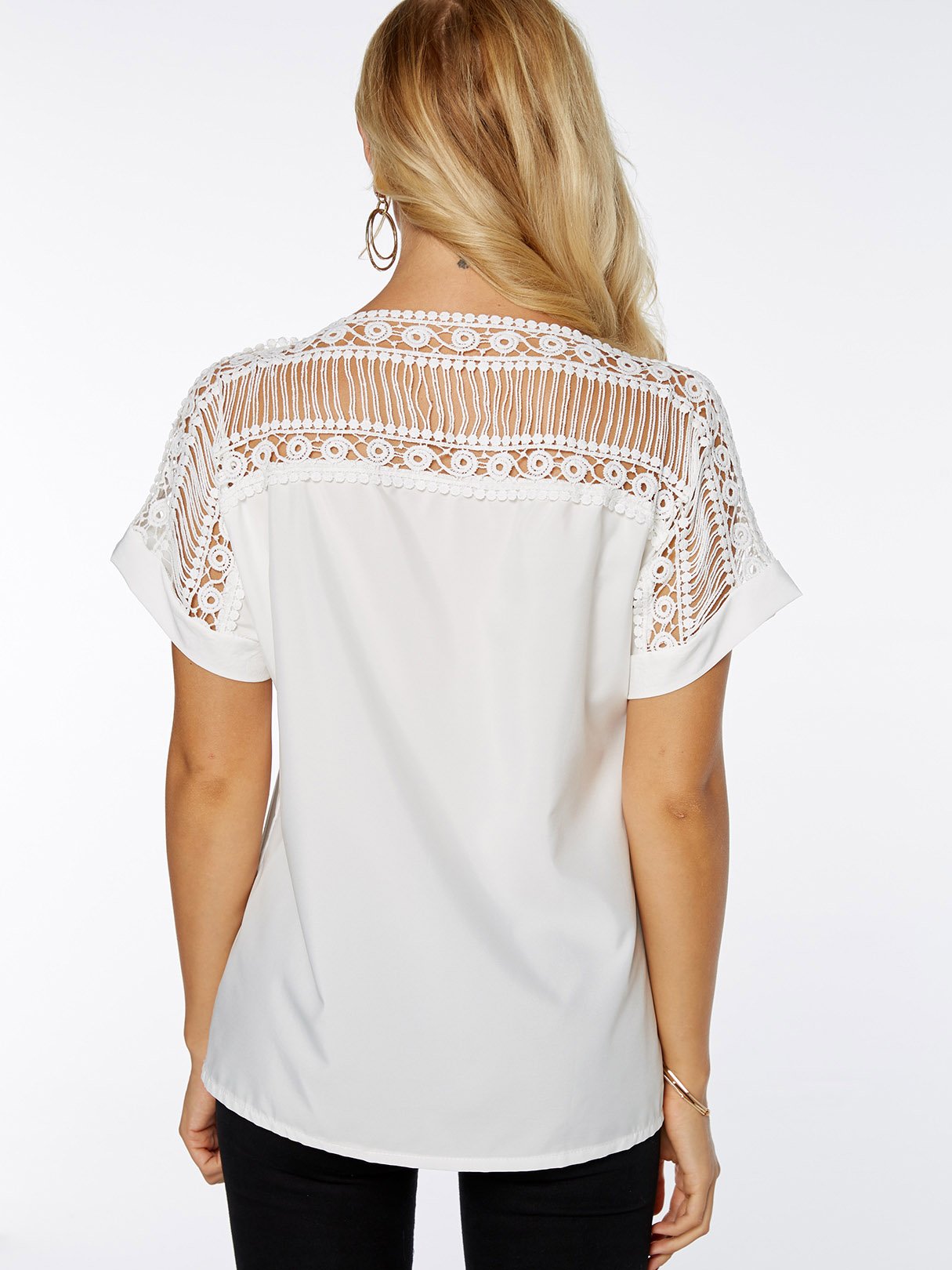 NEW FEELING Womens White T-Shirts