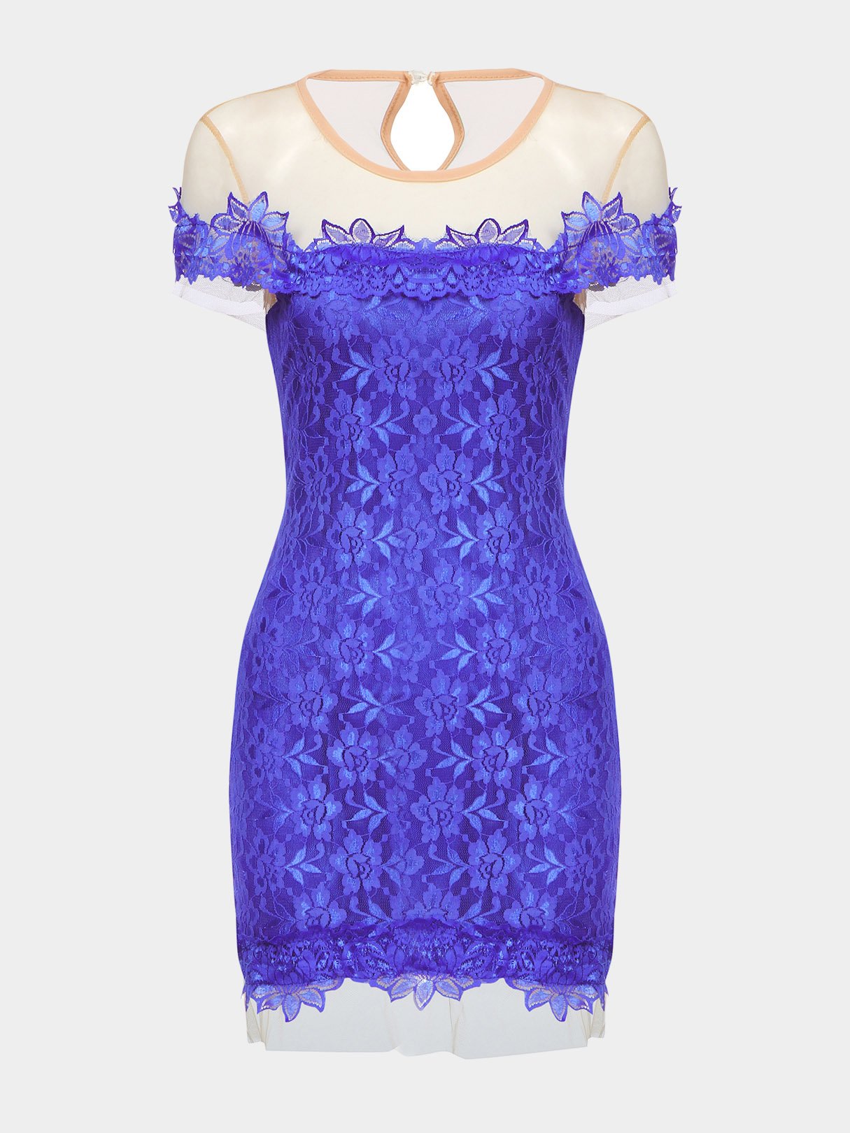 Wholesale Blue Lace Mini Dresses