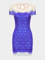 Wholesale Blue Lace Mini Dresses