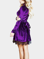 NEW FEELING Womens Purple Casual Dresses