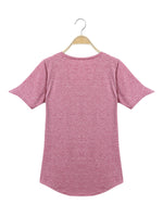 NEW FEELING Womens Pink T-Shirts