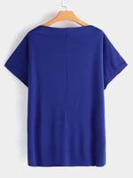 NEW FEELING Womens Blue T-Shirts