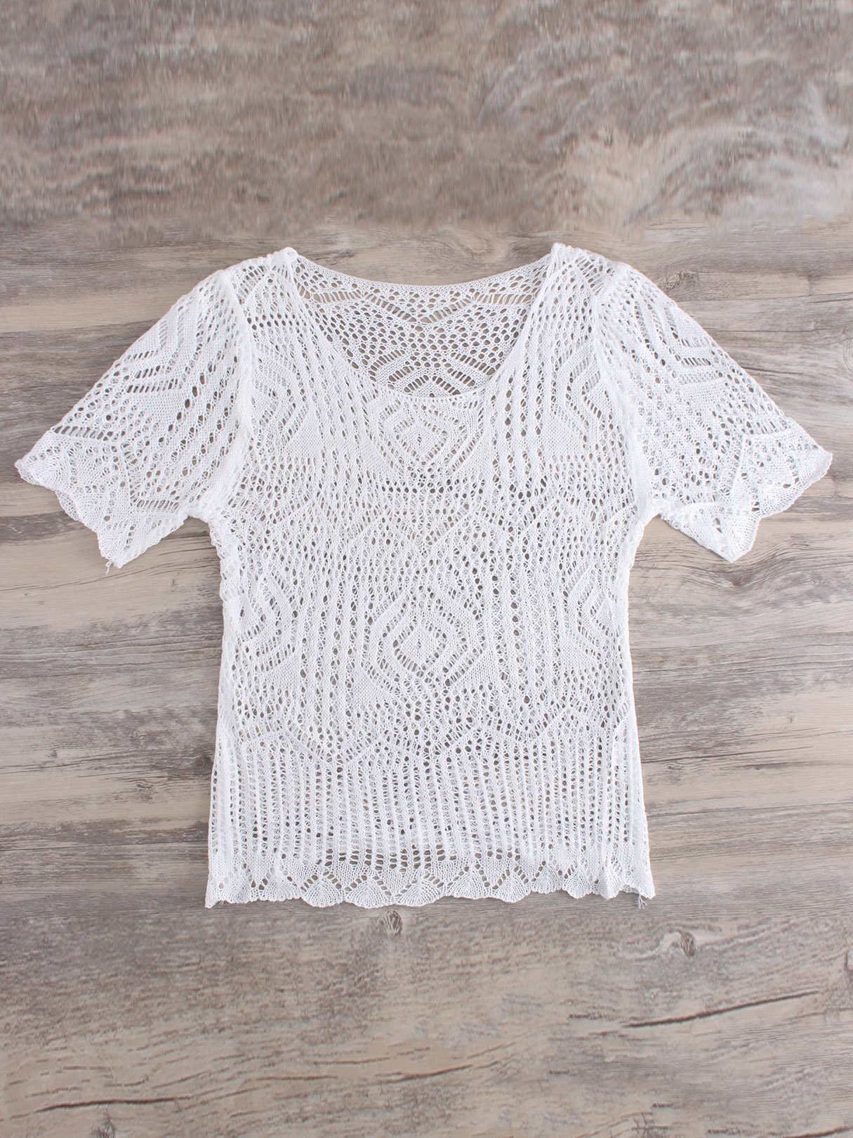 NEW FEELING Womens White Cover-Ups