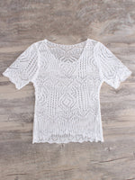 NEW FEELING Womens White Cover-Ups