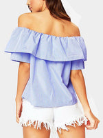 NEW FEELING Womens Blue T-Shirts