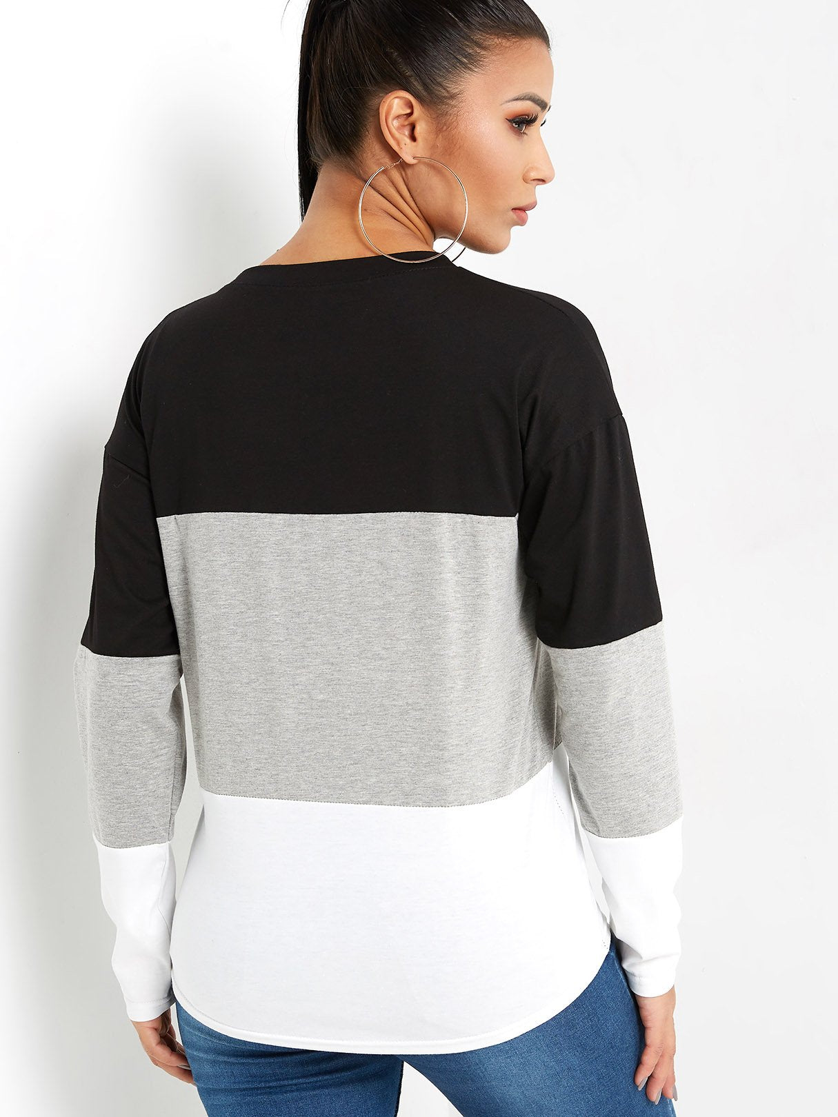NEW FEELING Womens Color Block T-Shirts