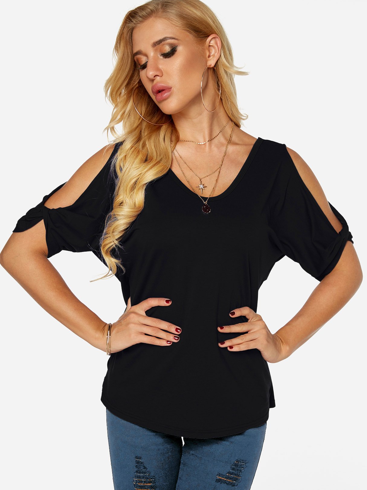 OEM ODM Womens Navy T-Shirts