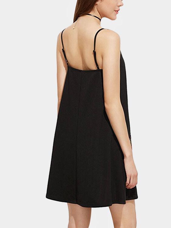 NEW FEELING Womens Black Casual Dresses