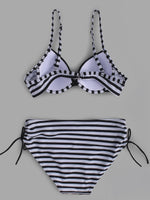 NEW FEELING Womens Black & White Bikinis