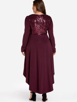 NEW FEELING Womens Burgundy Plus Size Dresses