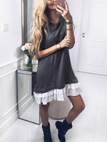 OEM Ladies Grey Midi Dresses