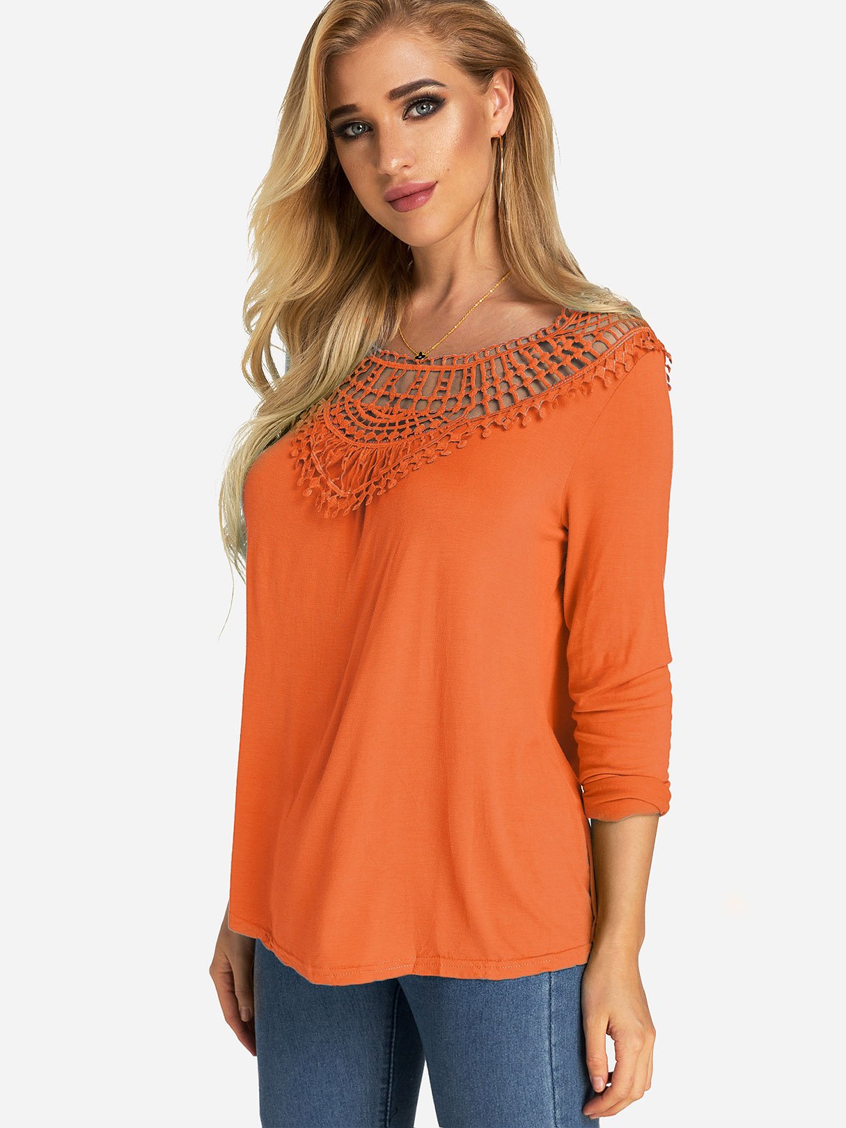 OEM Ladies Orange T-Shirts