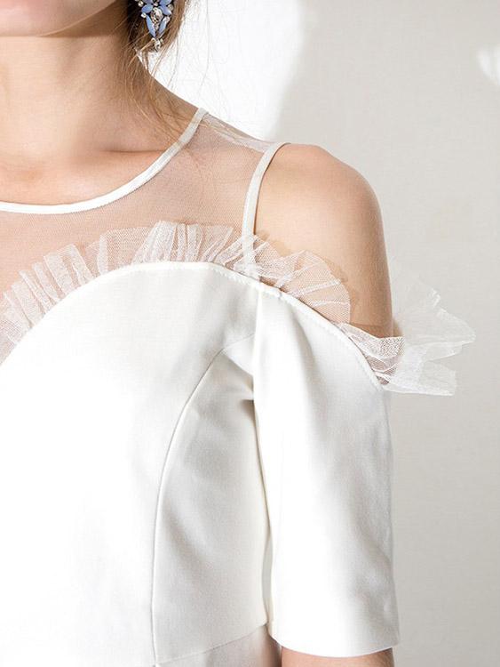 OEM Ladies White Mini Dresses