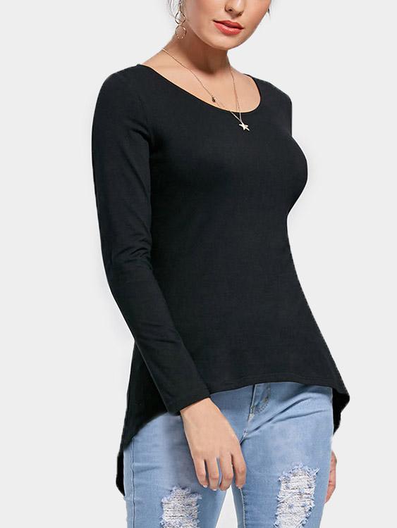 NEW FEELING Womens Black T-Shirts