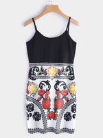NEW FEELING Womens Black Floral Dresses