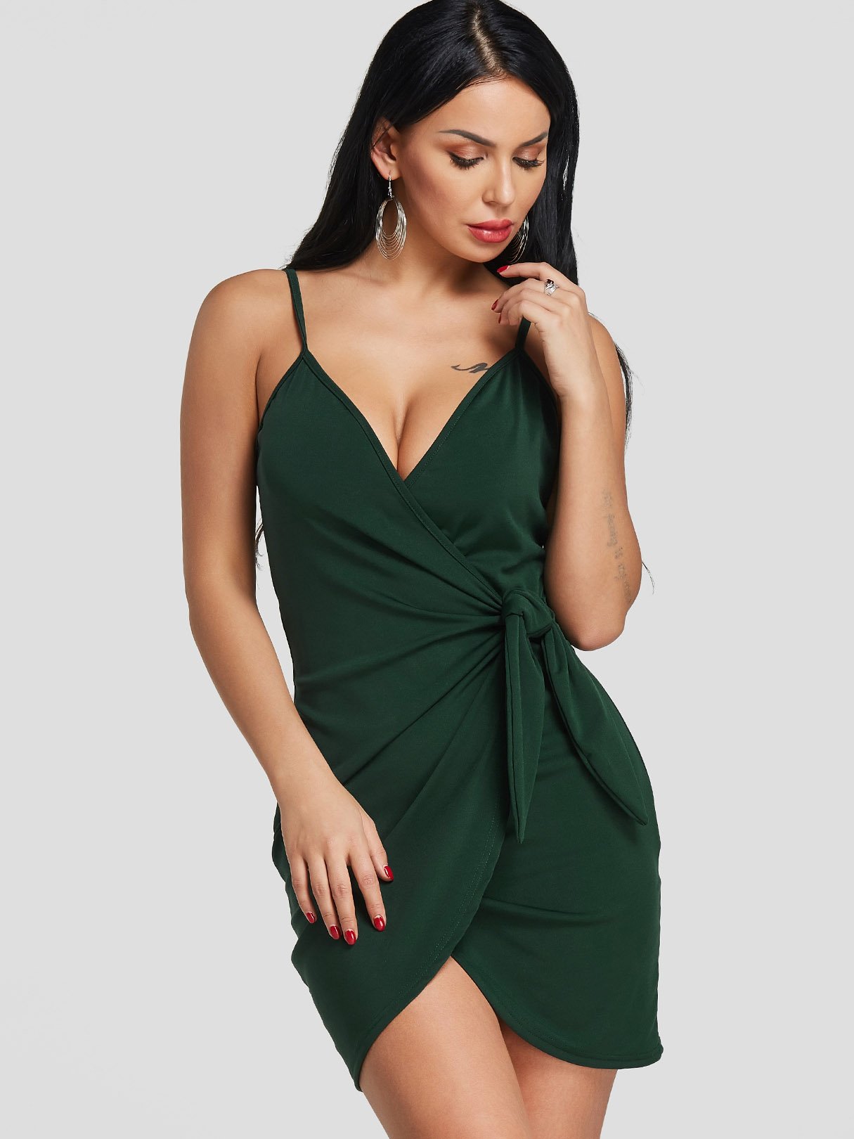 OEM Ladies Green Mini Dresses