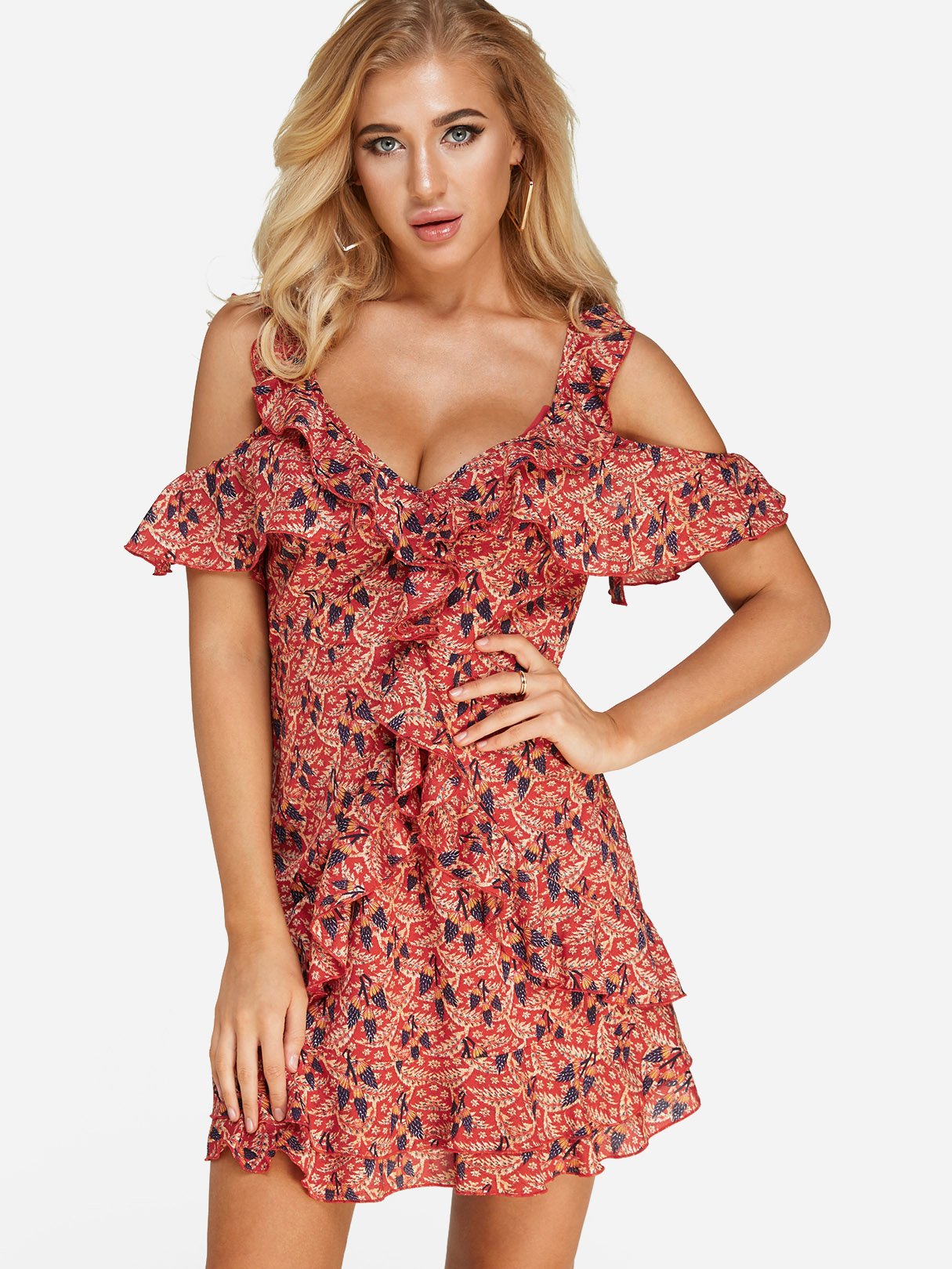 OEM ODM Womens Orange Mini Dresses