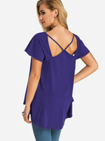 NEW FEELING Womens Blue T-Shirts