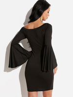 NEW FEELING Womens Black Off The Shoulder Dresses
