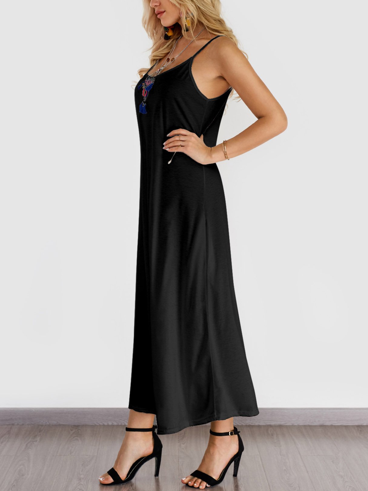 OEM Ladies Black Maxi Dresses