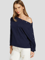OEM Ladies Navy Blouses