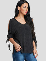 NEW FEELING Womens Black T-Shirts