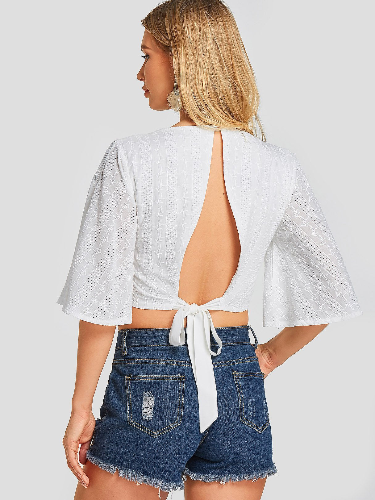 ODM Ladies Half Sleeve Crop Top