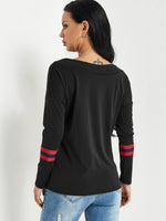 NEW FEELING Womens Black T-Shirts