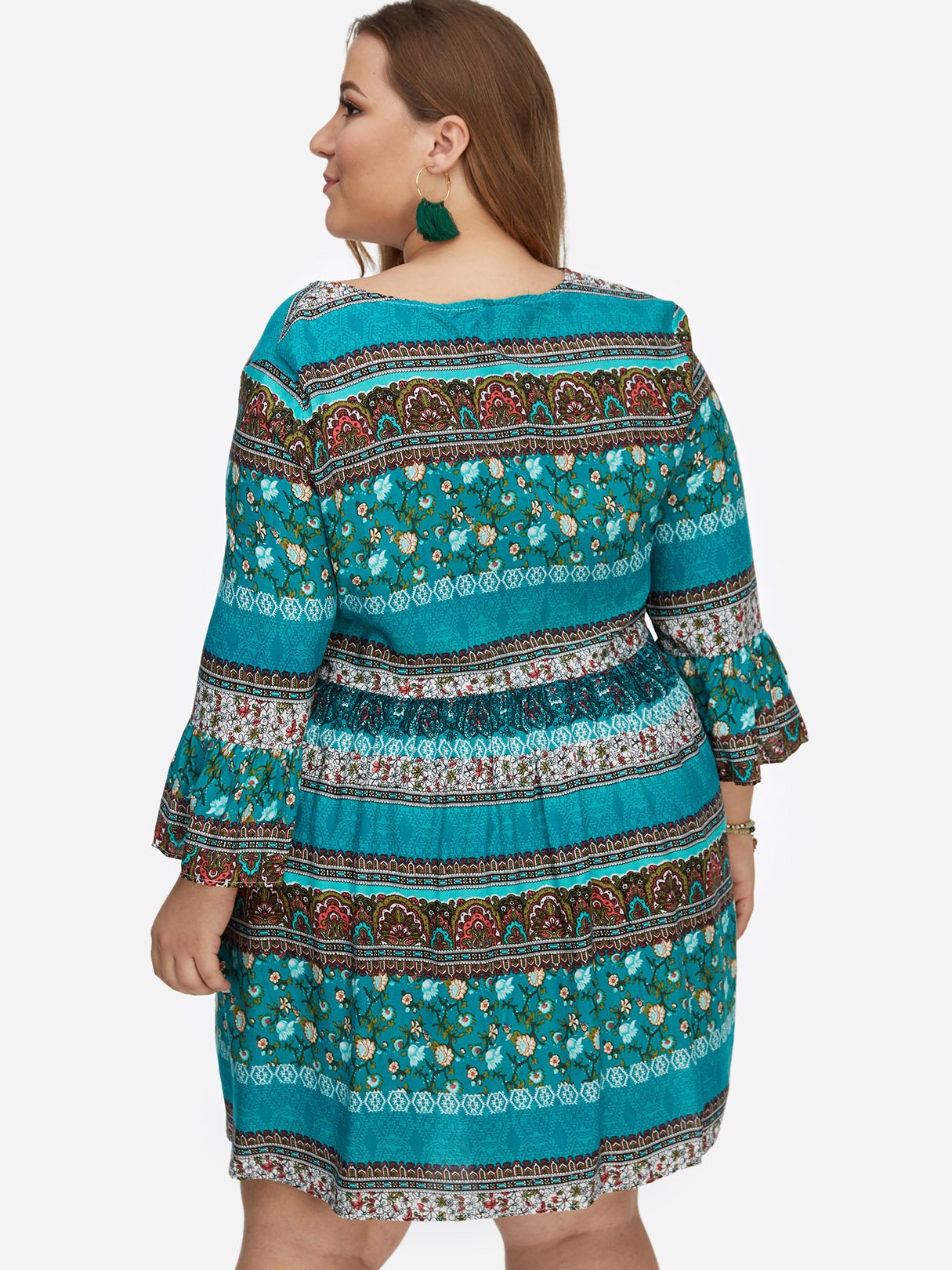 NEW FEELING Womens Green Plus Size Dresses
