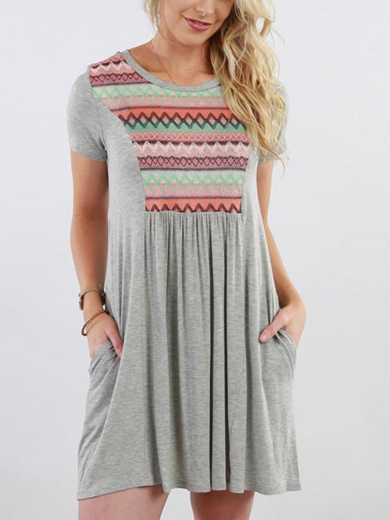 OEM Ladies Grey Mini Dresses