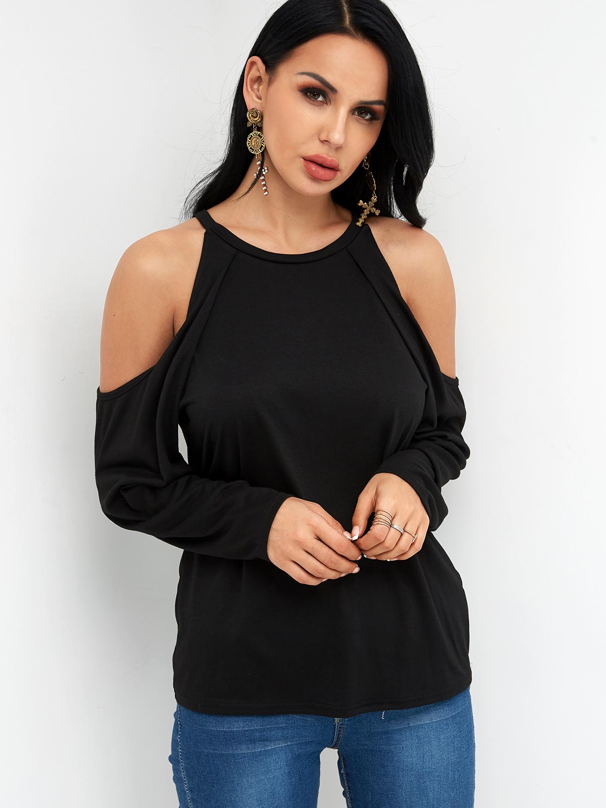 OEM Ladies Black T-Shirts