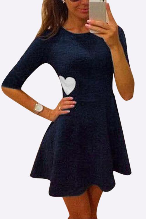 NEW FEELING Womens Navy Casual Dresses