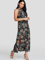 NEW FEELING Womens Black Floral Dresses