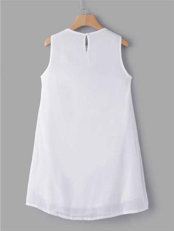 NEW FEELING Womens White Mini Dresses